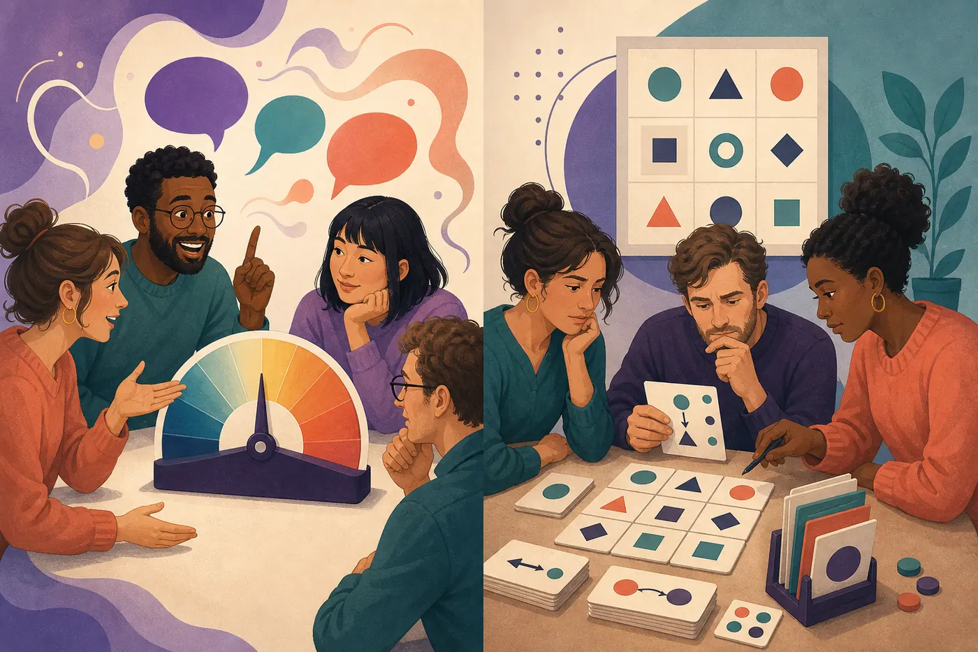 Editorial comparison of open clue discussion and structured deduction game mechanics
